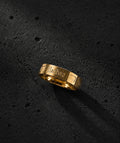 Y2K Marlboro Engraved Ring Stainless Steel Gold