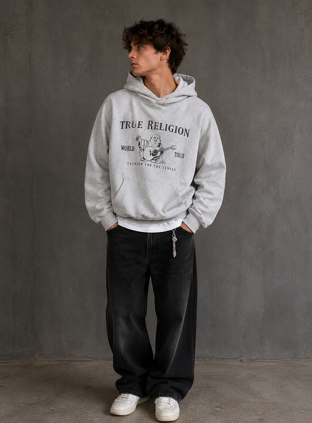 True Religion Hoodie Grey