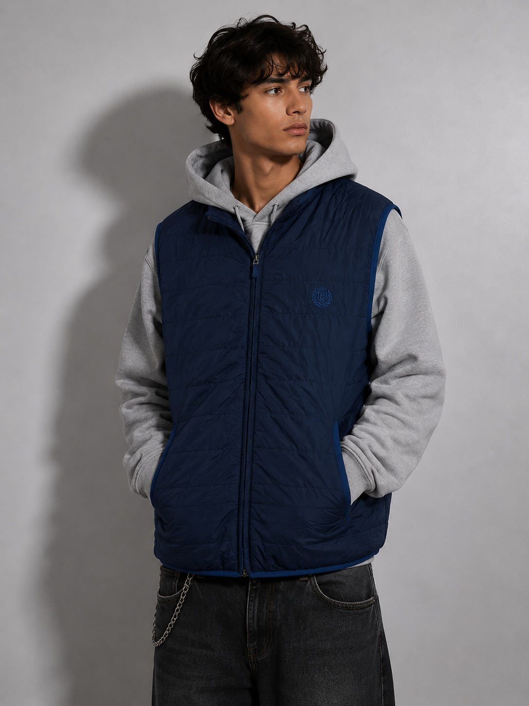 Navy Chaps Gilet Mens XL