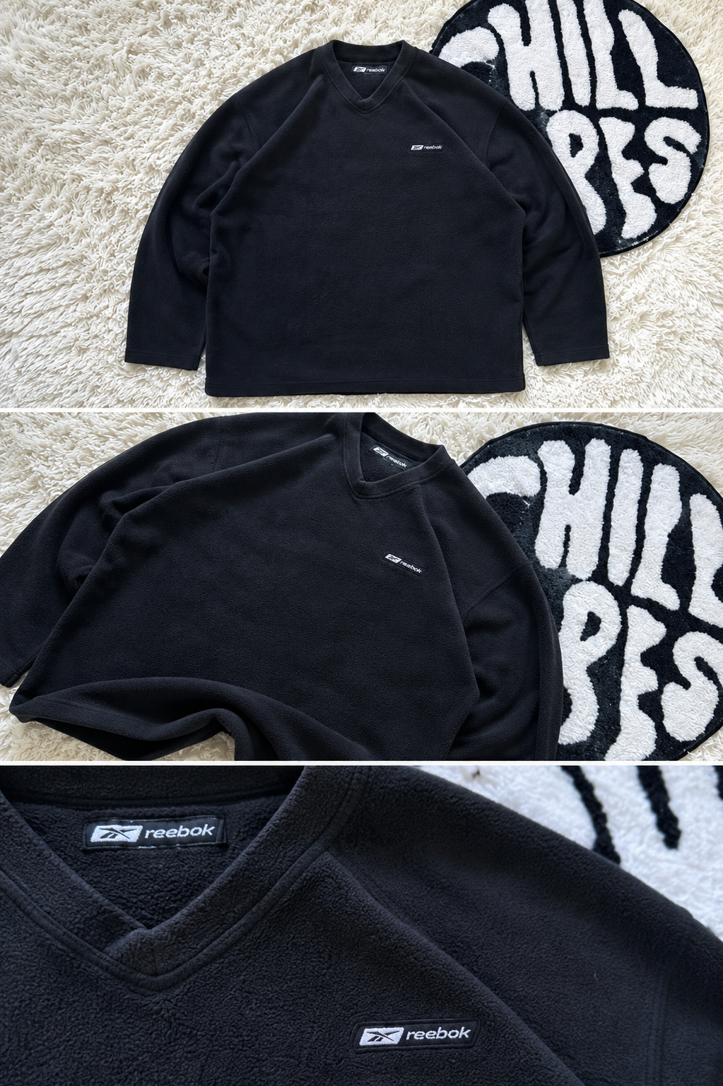Reebok V-neck fleece sweatshirt