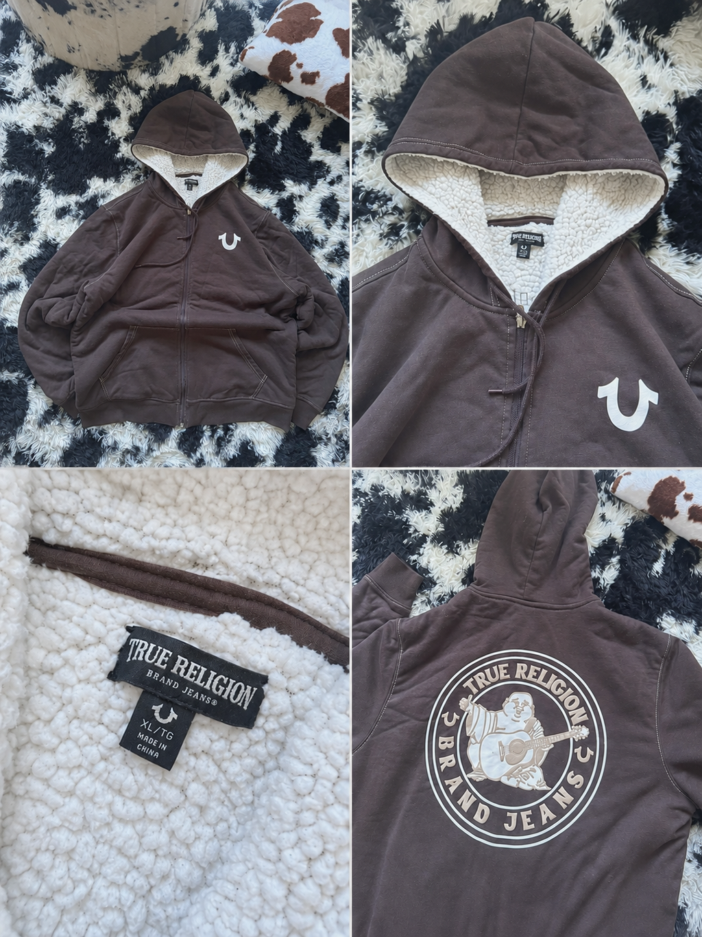 True Religion Borg Lined Jacket Brown