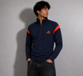 Adidas Quarter Zip Fleece Top
