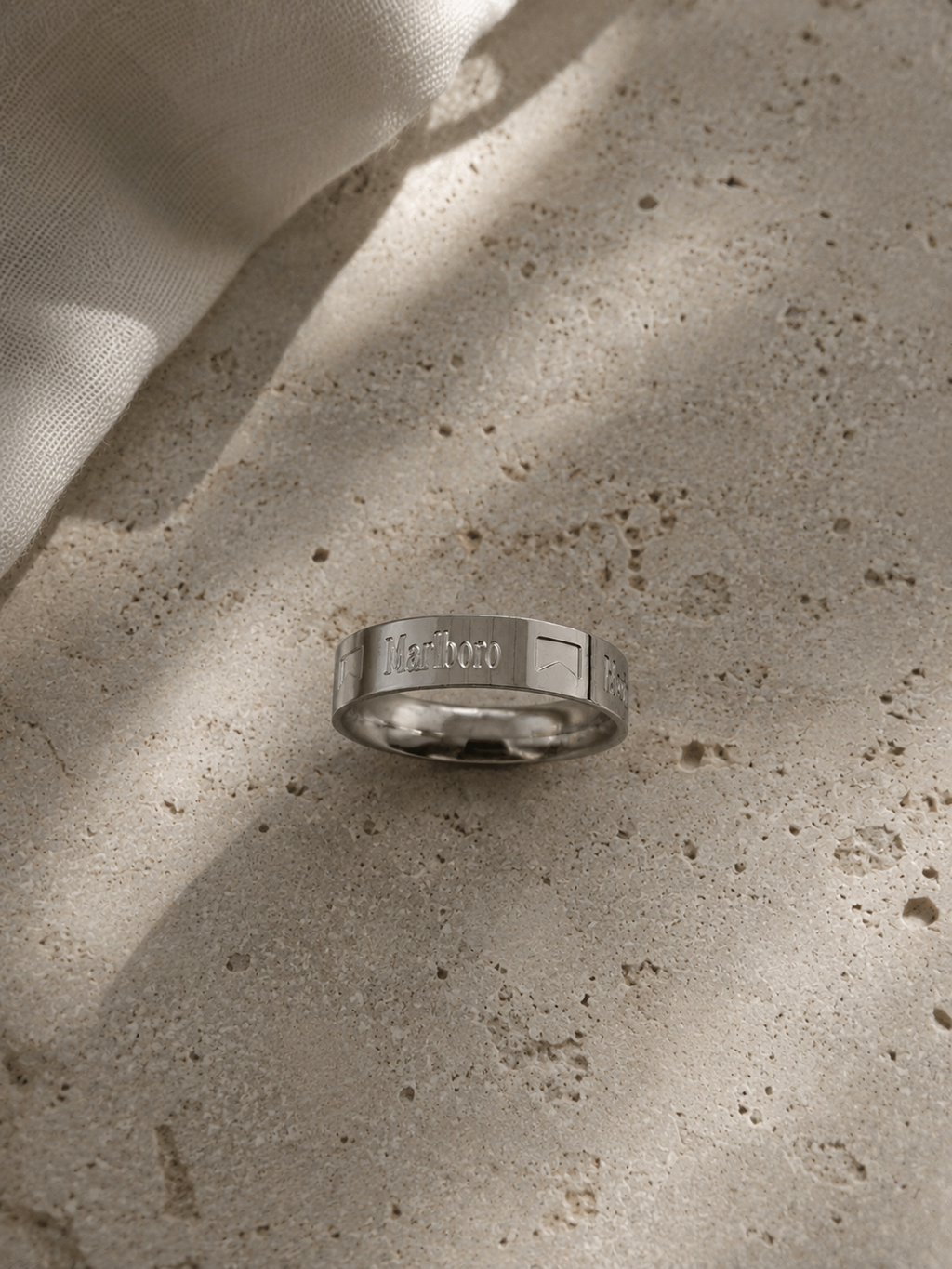 Y2K Marlboro Engraved Ring Stainless Steel